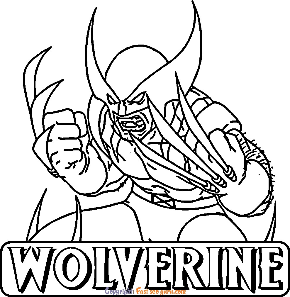 wolverine marvel coloring pages to print